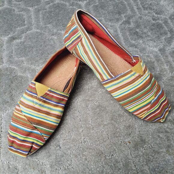 Natural Reflections Classic Slip On Loafers WOMENS SIZE 9 multicolored canvas - Picture 4 of 10